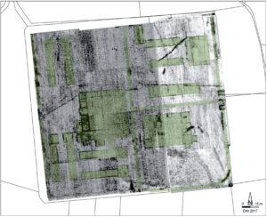 Image obtenue à l'aide d'un radar de sol de l'intérieur du camp romain