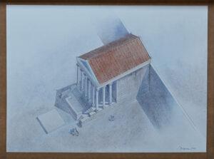 Proposition de restitution aquarellée du Temple